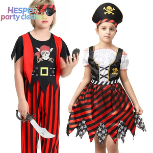 Costume de pirate d'Halloween HESPER pour enfants, éléments rayés, adapté aux spectacles sur scène, pour garçons et filles, cosplay - Product Image 1