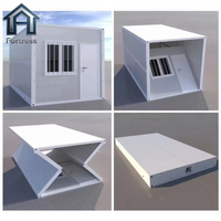 Maison conteneur pliable résistante aux intempéries, cabine modulaire en acier robuste pour la vie en extérieur par tous les temps, le travail et l'hébergement