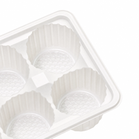 Boîte de rangement transparente pour Shaomai, de qualité alimentaire, empilable, antiadhésive, pour Shumai, boîte d'emballage circulaire pour pâtisserie congelée