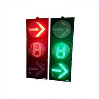 Feu de signalisation routière LED Dingshun 200/300/400mm haute luminosité, alimenté par le réseau électrique, en matériau PC, étanche, de qualité ingénierie