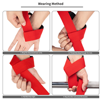 Sangles de levage personnalisées avec logo, support de musculation en néoprène, sangles de traction rembourrées en nylon robuste pour l'entraînement, équipement de fitness OEM