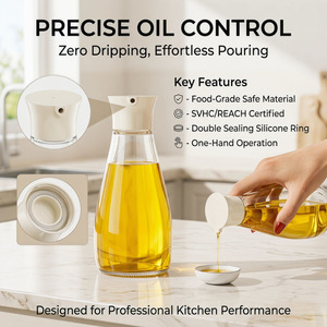 Bouteille à épices en verre créative de 220 ml (7,5 oz) pour la cuisine, usage domestique, pour l'huile, le sel, la sauce, le <span class=keywords><strong>vinaigre</strong></span> - Product Image 1