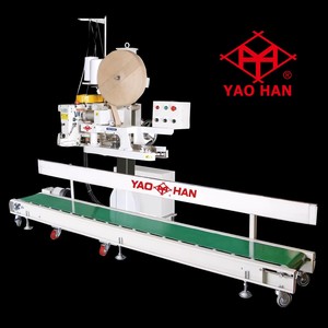 เครื่องเย็บกระสอบอุตสาหกรรมแบบเข็มเดี่ยวเย็บโซ่ ยี่ห้อ YAOHAN รุ่น New Core Motor Mechanical Automatic พร้อมสายพานลำเลียง - Product Image 1