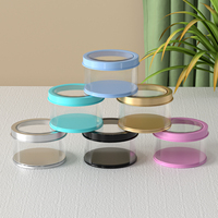 Boîte à bonbons en métal transparente de petite taille, multicolores, de haute qualité, avec fenêtre