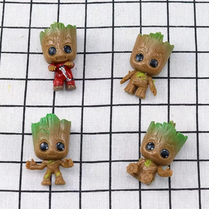 4 pièces/ensemble <span class=keywords><strong>Gardiens</strong></span> <span class=keywords><strong>de</strong></span> <span class=keywords><strong>la</strong></span> <span class=keywords><strong>Galaxie</strong></span> Tiny <span class=keywords><strong>Groot</strong></span> Mignon Bébé Arbre Homme Modèle Figurine Jouets 4,5 cm Cadeaux Ornements - Product Image 5