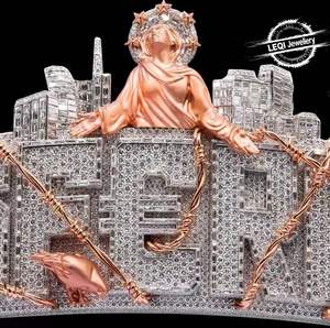 שרשרת תכשיטי ליצ 'י קובאן-פסל יהלום מותאם אישית של עיר יהלום (שרשרת יהלום היפ הופ יוקרתי) - Product Image 6