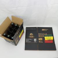 Boîte de rangement pour 6 bières, boîte de transport pour 6 bières, boîte en papier pour 6 bières, boîte de rangement pour 2, 4, 6, 12, 24 bouteilles, boîte de couleur avec poignée