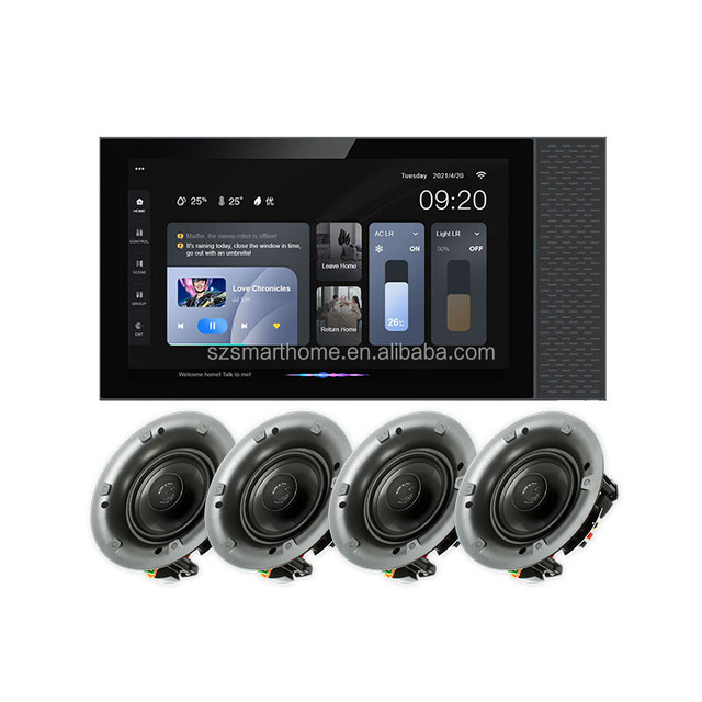Smart Home Tuya Android Intelligent Control Pane Gateway Touchscreen Music Playback 7 Inch Zigbee