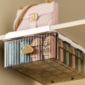 24 Grid Wall Hanging Drawer Organizing Wardrobe Compartments Underwear <strong>Storage</strong> <strong>Box</strong> for Bras Socks and <strong>Ties</strong> Clothes - Product Image 2