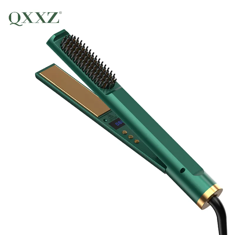 QXXZ Suministro de fábrica 3 en 1 Cepillo de Peine caliente plancha de pelo seca y húmeda integrada estilizador de cabello automático plancha de pelo rizado