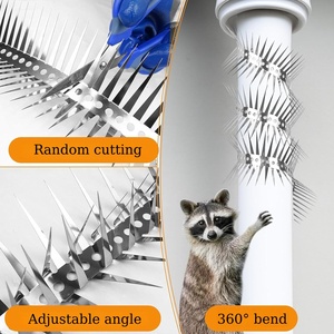 Pointes <span class=keywords><strong>anti</strong></span>-grimpement écologiques en acier inoxydable haute performance pour la répulsion des oiseaux et des rats, durabilité 5 ans, pour le contrôle des ravageurs de cocotiers - Product Image 3