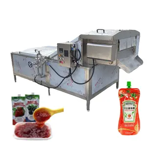 Machine de pasteurisation en acier inoxydable 304, lot continu de sauce, gelée, aloe vera, sachet froid, équipement de pasteurisation pour aliments