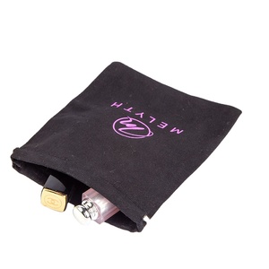 Bolsas de Lona de Algodón Negras Reutilizables y Duraderas con Cordón, Bolsitas para Regalos y Joyería, para Ropa y Calcetines, Reciclables - Product Image 3
