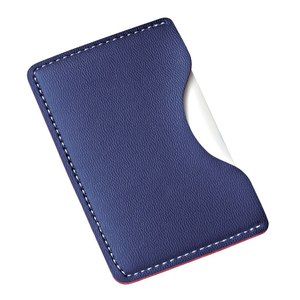 Porte-cartes d'identité et pince à billets en fibre de carbone bleue et cuir, logo personnalisé, style minimaliste pour usage au bureau, petite taille - Product Image 1