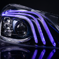 Phares LED 12V à 3 lentilles de style Maybach pour Mercedes-Benz Classe S W221 (2006-2012) avec feux de jour (DRL)