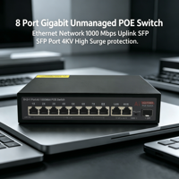 Switch PoE Gigabit Industrial con 8+2+1 Puertos SFP 10/100/1000M para Puntos de Acceso y Cámaras IP