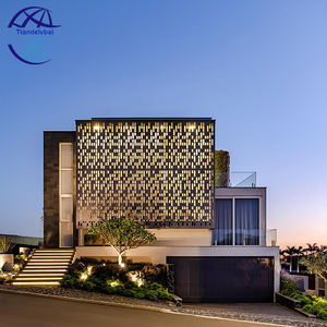 Façade perforée en aluminium, panneau de revêtement moderne personnalisé avec revêtement PVDF, mur-rideau pour centre commercial - Product Image 5