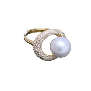 Bague en argent S925 ronde de 10-11 mm de Zhuji Danshui, forte brillance, faite à la main, sans défauts, design ouvert - Product Image 4