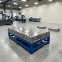 Plateforme de soudage 3D en acier robuste, table à surface trempée de haute précision pour l'aérospatiale et les projets de précision