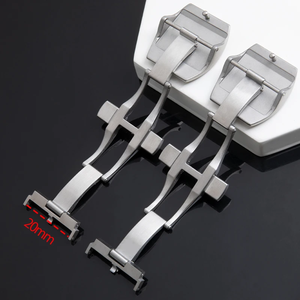 Benutzer definiertes Logo Originals truktur Edelstahl verschluss Uhren armband Schmetterling für Fr-<span class=keywords><strong>anck</strong></span> Mul-ler Serie V45 Faltschnalle20mm - Product Image 2