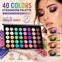 Palette de fards à paupières 40 couleurs tons terre, longue tenue, maquillage quotidien, cosmétique marque privée
