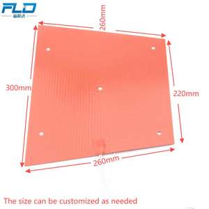 Elementos Calefactores de 300x300 mm, Calentador de Goma de Silicona, Calentador para Impresora 3D, Almohadilla Calefactora con Pt100 - Product Image 1