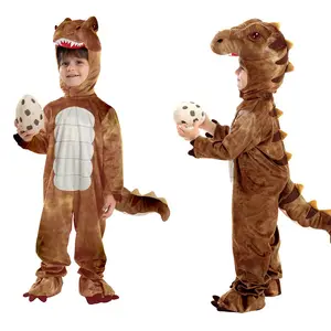 Baby Boy Realistic T-rex Costume Dinosaur Jumpsuit for Kids Halloween Dress-up Party