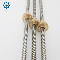 Vis trapézoïdale en aluminium usinée CNC sur mesure, nitridée, avec traitement de surface résistant à l'usure, modèle 305
