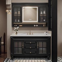 Penjualan Grosir Pabrik Meja Rias Kamar Mandi Desain Gantung Dinding dengan Banyak Laci Cocok untuk Penggunaan di Rumah