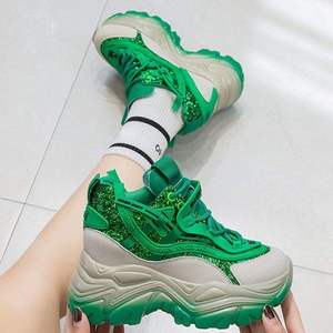 Trendy Chaussures Femmes 2024 Thick Sole Running Shoe Chunky Platform Wedges Sneakers for Ladies - Product Image 4