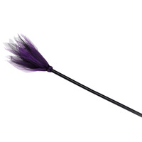 Balai de sorcière Pafu Halloween 90 cm avec jupe en tulle amovible, accessoire de cosplay détachable pour la décoration de fête d'enfants et maison hantée