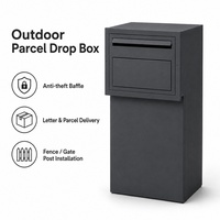 Boîte de livraison de colis à fixer sur clôture avec fente pour lettres, boîte à courrier et à colis antivol en acier pour portails
