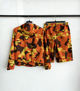 <strong>Men's</strong> Plus Size Camouflage 2 Piece Tracksuit Set Windbreaker Jacket Drawstring <strong>Shorts</strong> Loose Fit Windproof Water Resistant Casual - Product Image 4