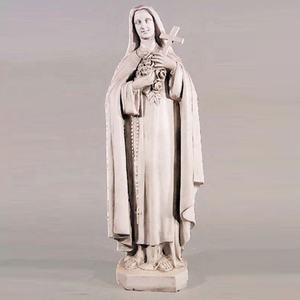 Sculpture en marbre blanc grandeur nature de style occidental de la Sainte-Thérèse de <span class=keywords><strong>Lisieux</strong></span> - Product Image 4