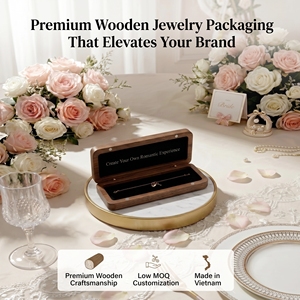 Vietnam Factory Direct Ancient Method Jewelry Box Rectangle Shape for <b>Ring</b> Earrings Necklace Bracelet <b>Storage</b> Gift Wood Box - Product Image 5