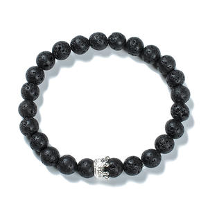 F118, 2 uds., Cuarzo Rosa, piedra volcánica de lava, San Valentín, amistad para chico <span class=keywords><strong>y</strong></span> chica, brazalete de pareja para hombre - Product Image 4