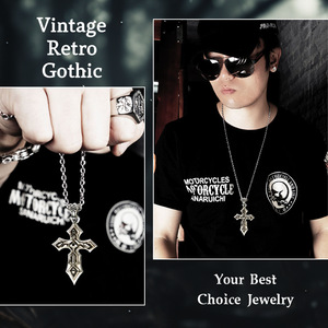 Original diseño único vikingo joyería de alta calidad 925 plata esterlina Vintage Cruz colgante nórdico vikingo <span class=keywords><strong>Daemon</strong></span> tótem collar - Product Image 4