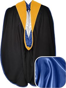 Conjunto de Túnica Académica de Terciopelo para Doctorado con Ribete Dorado y Birrete de Terciopelo de 8 Paneles para Ceremonia de Graduación Universitaria - Product Image 5