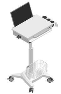 <span class=keywords><strong>Chariot</strong></span> de travail mobile réglable en hauteur / <span class=keywords><strong>fixe</strong></span>, <span class=keywords><strong>chariot</strong></span> médical, poste de travail informatique mobile, <span class=keywords><strong>chariot</strong></span> informatique médical - Product Image 3
