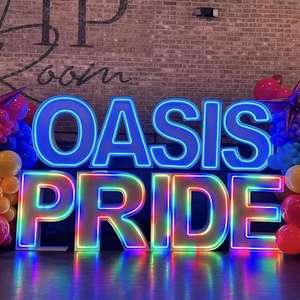 حروف وأرقام معدنية مضيئة مخصصة بطول 3 و4 أقدام بألوان RGB للديكور الخارجي في حفلات الزفاف والمناسبات - Product Image 3