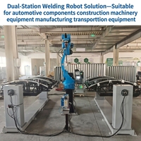 Solutions de robots de soudage à double poste personnalisées, entraînement servo-électrique, protection IP67 - Conception complète tout-en-un