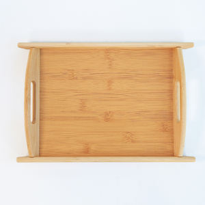 접이식 다리와 손잡이가 있는 소파 베드 노트북 책상 스낵 & 조식용 친환경 대나무 트레이 - Product Image 1