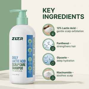 Champú de Ácido Láctico 12% AHA Exfoliante 2 en 1 para Limpieza Profunda y Cuidado del Cuero Cabelludo, Clarificante para Cuero Cabelludo Graso, Escamoso y con Picazón, Limpia y Desincrusta - Product Image 4