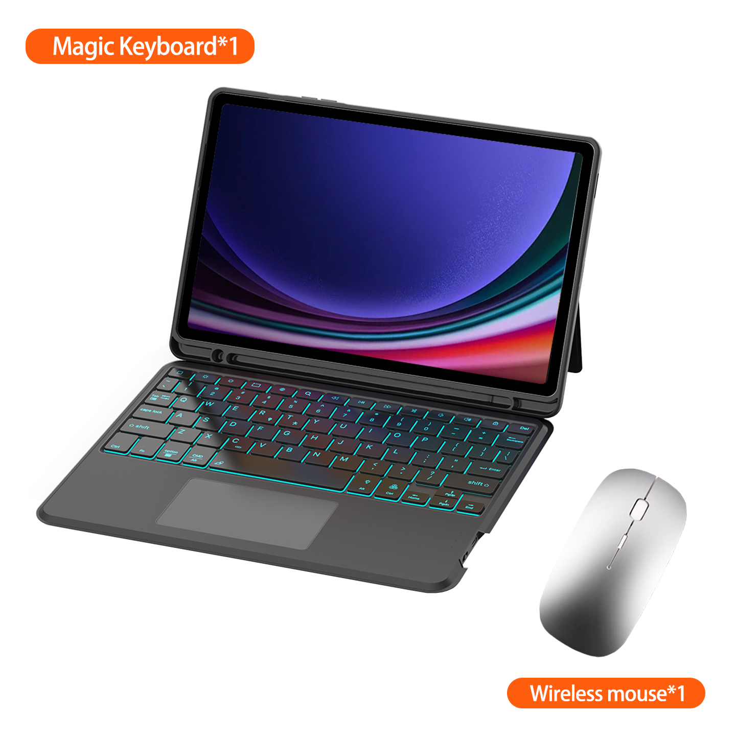 Pour Samsung Galaxy Tab S9+ 12.4" Noir