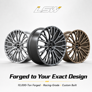 LS8188 5x120 5x112 18 19 20 นิ้ว ล้อฟอร์จ ขอบ 18 19 20 นิ้ว ขายส่ง ราคาพิเศษ สี Gunmetal ขัดเงา ลายหลายก้าน - Product Image 5