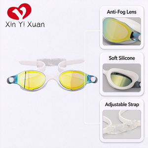 Gafas de Natación Antivaho con Protección UV, Silicona, Correa Ajustable, Lentes de PC con Revestimiento de Espejo para Hombres y Mujeres - Product Image 2