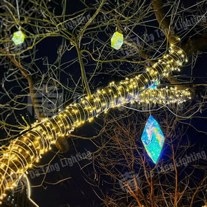 Pendentif de Noël de luxe multicolore en forme de diamant pour centres commerciaux, hôtels et intérieurs saisonniers haut de gamme - Product Image 4