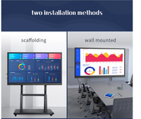 Tableau blanc interactif électronique numérique portable intelligent pour l'école, prix bas, double écran tactile, 85 à 98 pouces, utilisé en classe