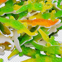 Vente en gros usine : Sacs de 2,5 kg de crocodiles gélifiés double couche, bonbons fruités préférés des enfants