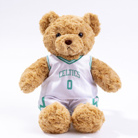 Venta al por mayor oso de peluche muñeca atleta Jerseys para niños juguetes de peluche de cristal para Fan actividades juegos de pelota Aniversario de Graduación